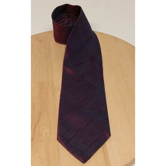 BOSS By Hugo Boss Tie Men's 100% Silk PurpleBlue Italy - Picture 1 of 6
